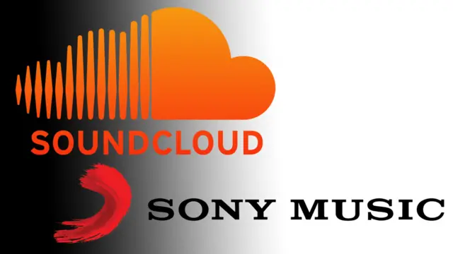 Logos for Soundcloud and Sony music
