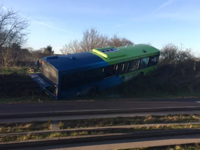 Guided busway crash