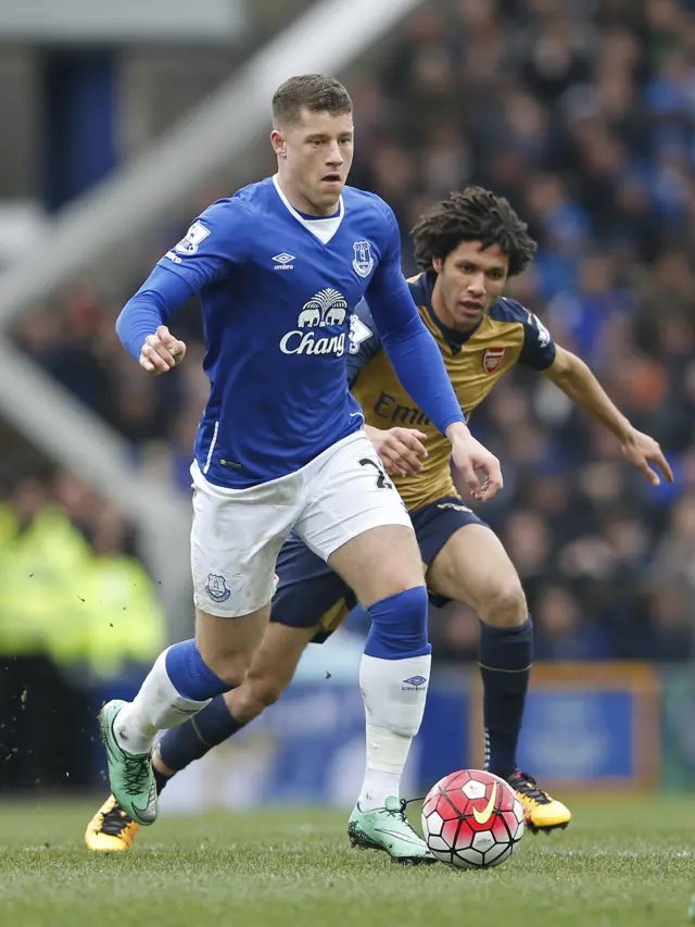 Ross Barkley in action for Everton