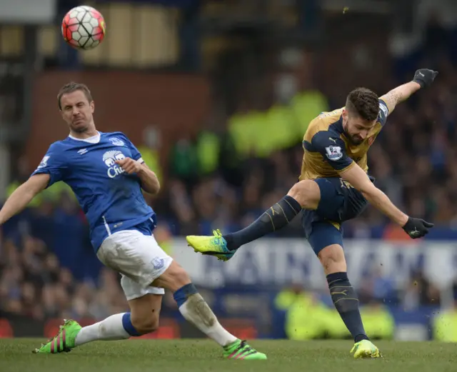 Olivier Giroud has been in the thick of the action