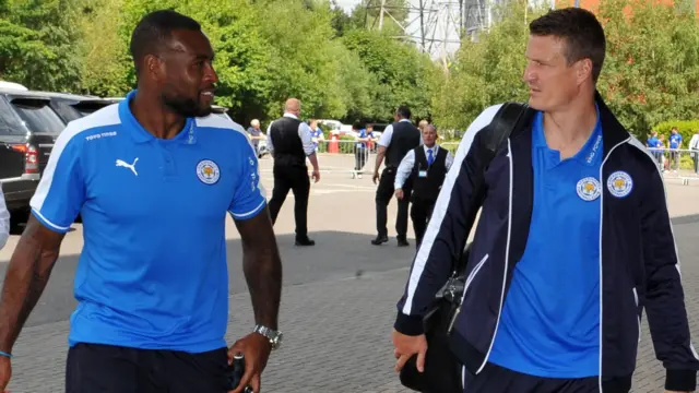 Wes Morgan and Robert Huth