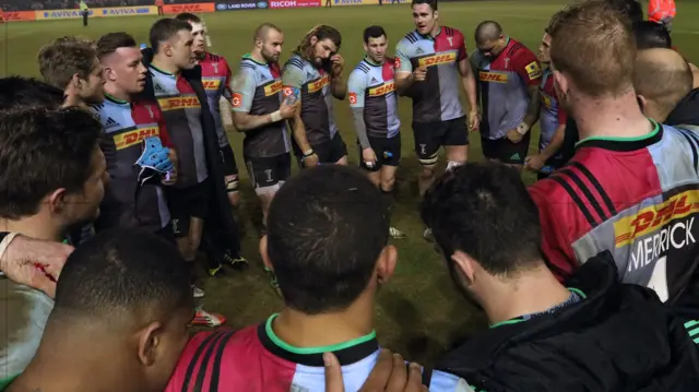 Harlequins huddle