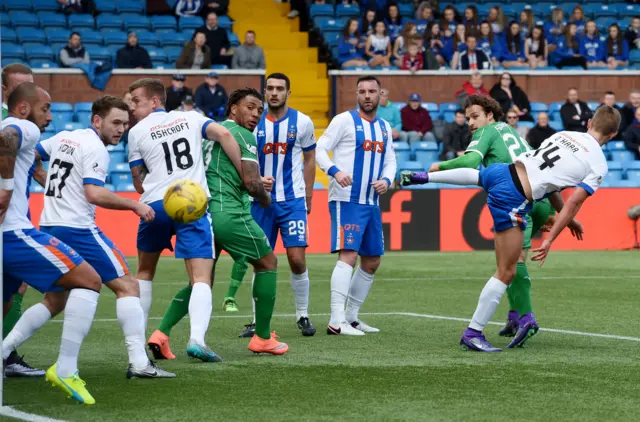 Celtic's Danish defender Erik Sviatchenko causes panic in the home defence