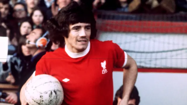 Kevin Keegan playing for Liverpool