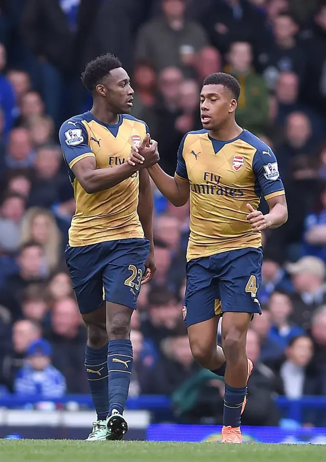 Danny Welbeck and Alex Iwobi have both scored for Arsenal