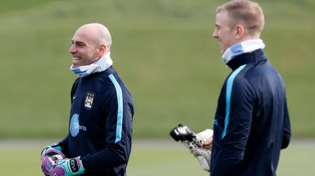 Willy Cabellero and Joe Hart