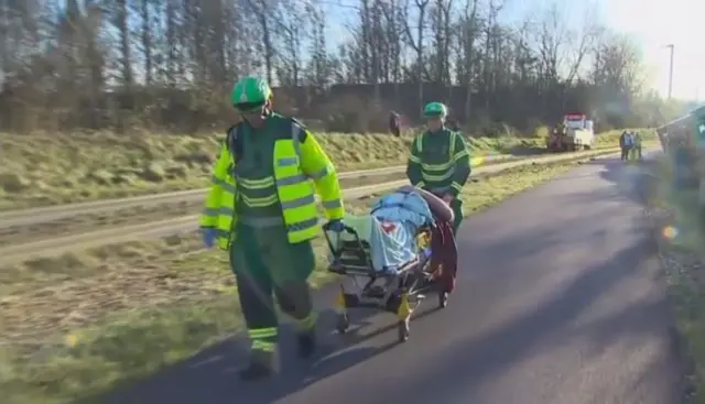 Guided busway crash