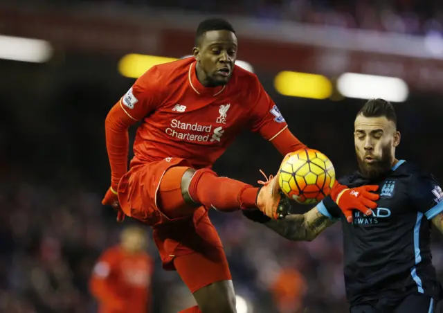 Divock Origi in action for Liverpool