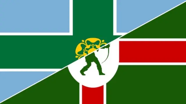 Derbyshire and Nottinghamshire flags