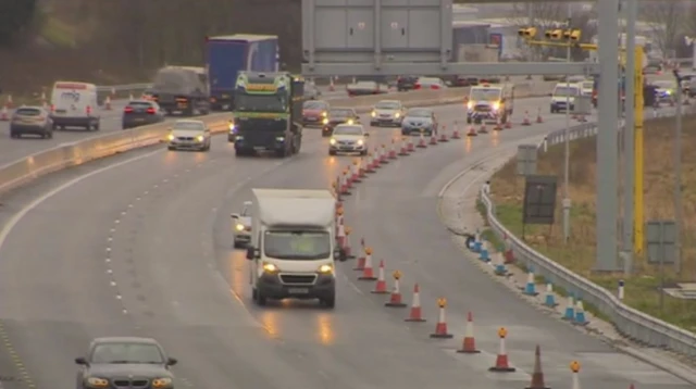 M1 smart motorway from Mansfield to Worksop