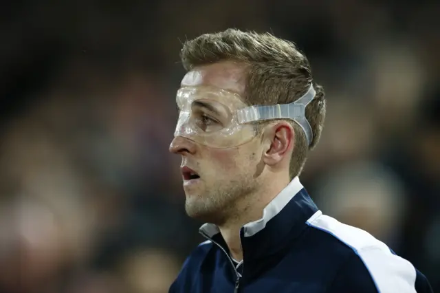 Harry Kane of Tottenham ahead of the match