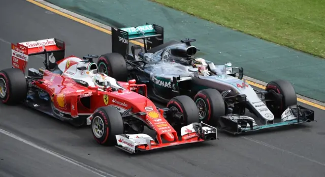 Lewis Hamilton and Sebastian Vettel