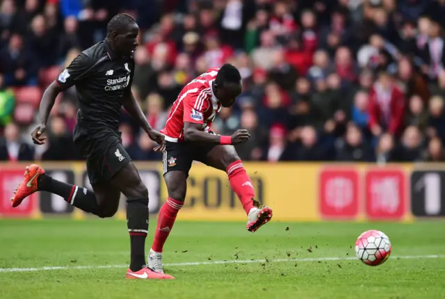 Sadio Mane scores for Southampton