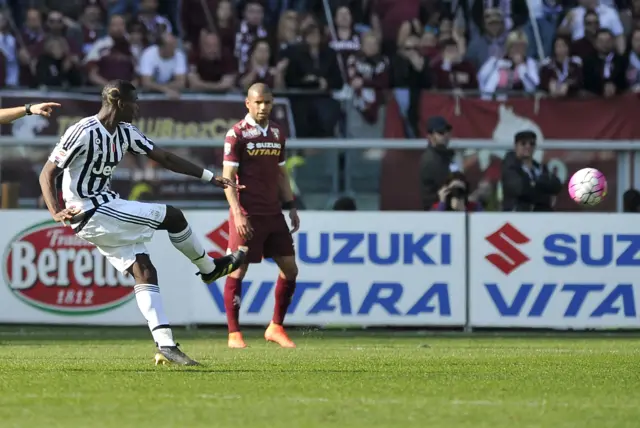 Paul Pogba scores from a free-kick