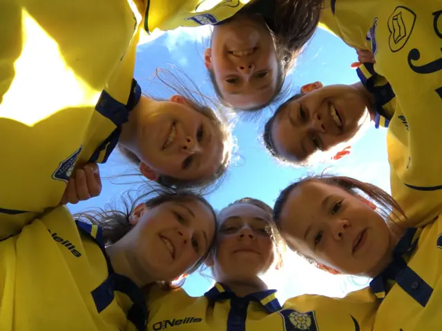 Doncaster Belles under-14 team at the FA People's Cup finals day in Sheffield