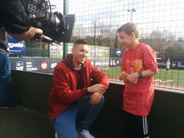 Nick Bright interviews Bailey Matthews at the FA People's Cup finals day