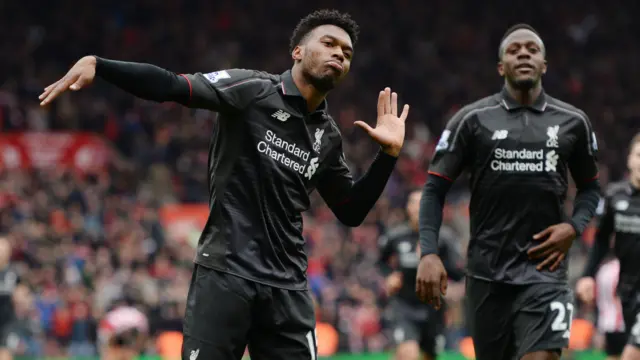 Liverpool's Daniel Sturridge celebrates