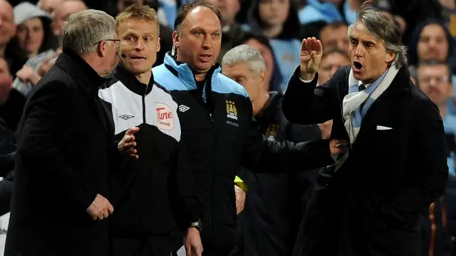 Sir Alex Ferguson and Roberto Mancini