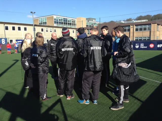 Referees briefing before FA People's Cup finals day