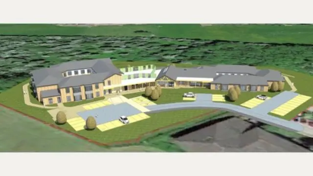 Artist's impressions of how the dementia centre on the site could look