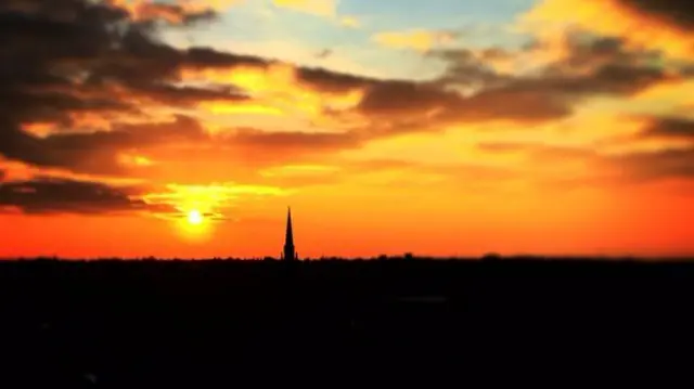 Sunset in Macclesfield