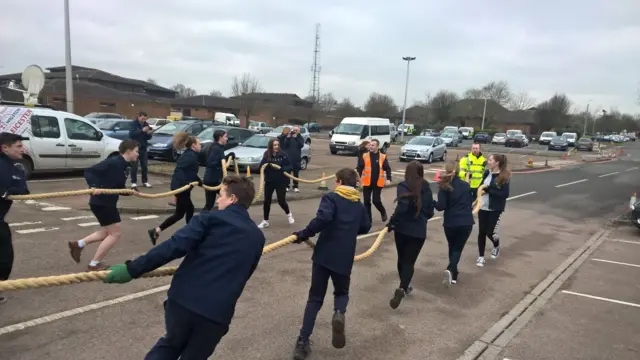 Sport Relief van pull