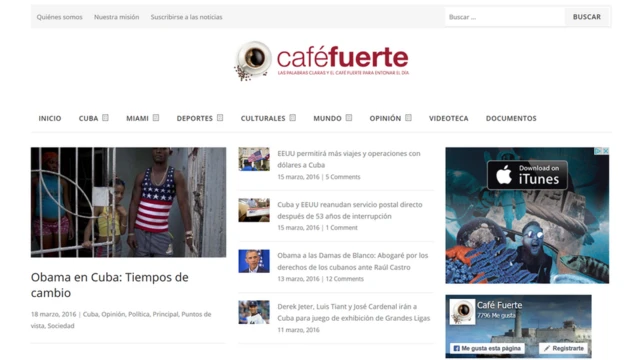 Cafe Fuerte website