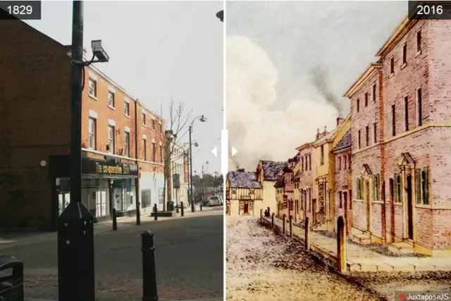 Then and now pictures of Tamworth