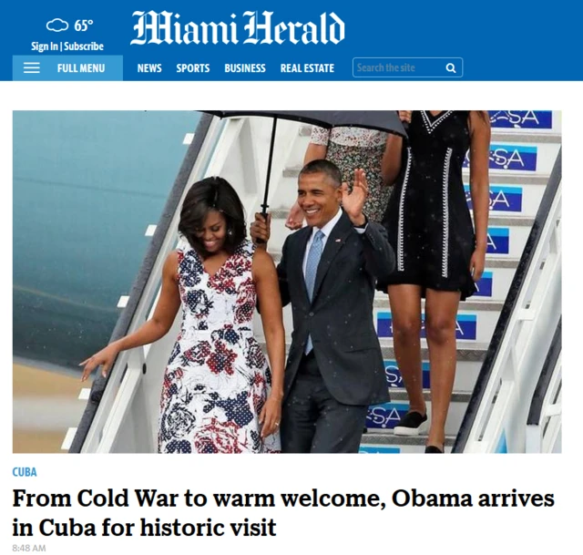 Miami Herald headline