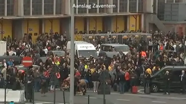 Brussels airport scene