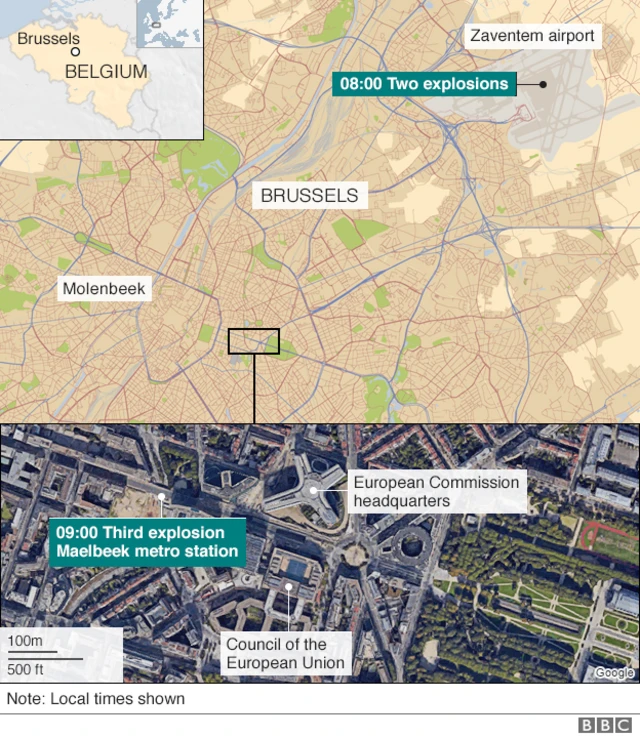 Brussels explosion graphic