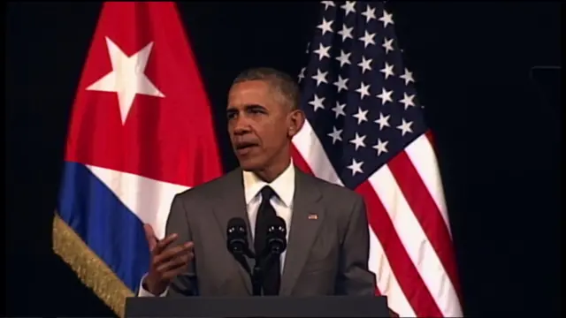 President Obama gives speech