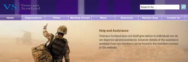 Veterans Scotland website