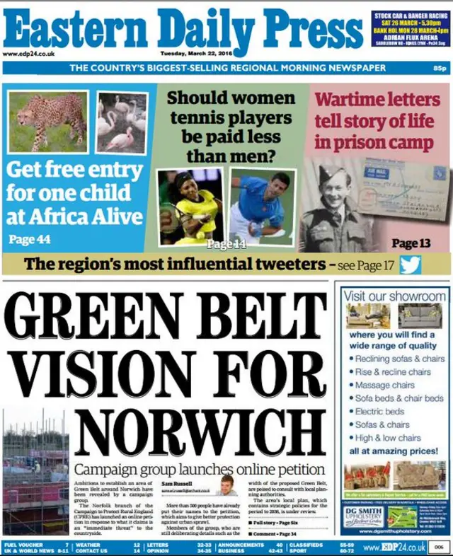 Front page of the EDP