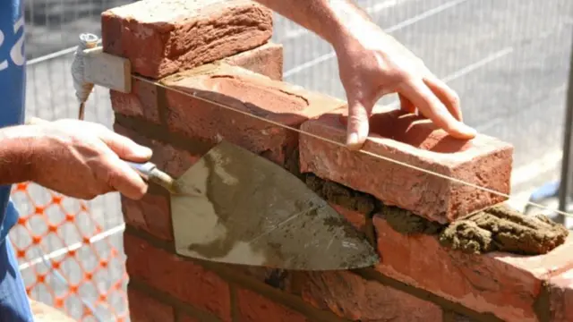 A wall being built