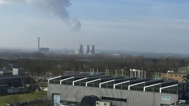 Didcot Power Station photographed from Culham