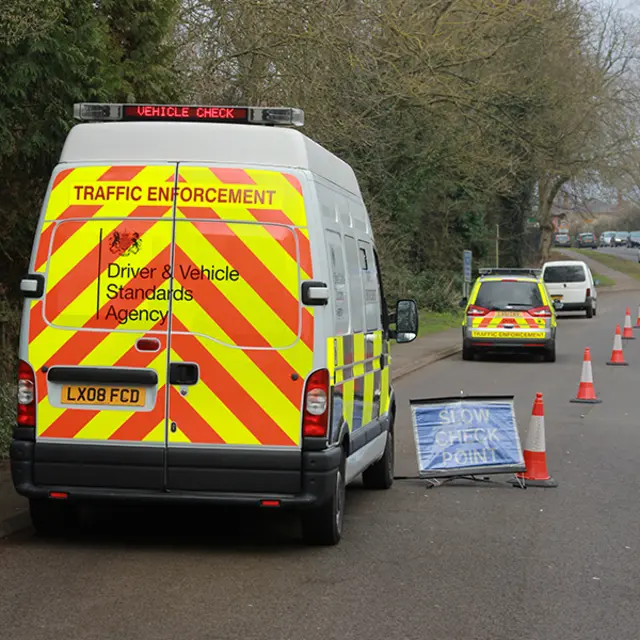 Police on the A6 in Kibworth