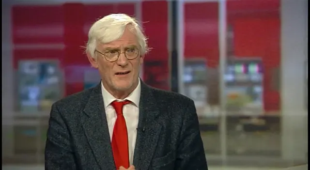 Councillor Alan Waters in the BBC Look East studio