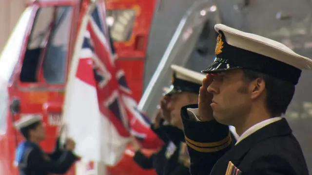 Decommissioning service for 771 squadron at RNAS Culdrose