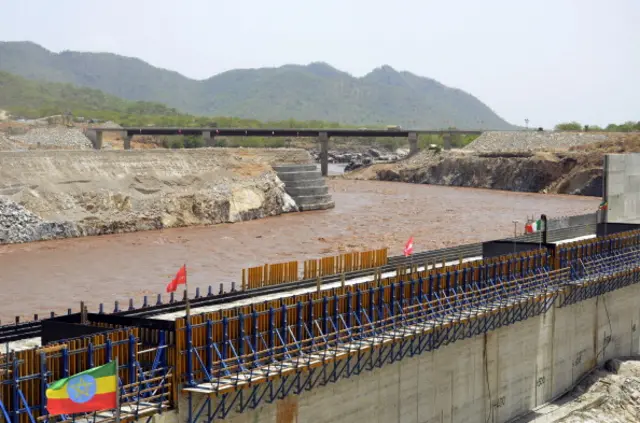 The Blue Nile in Ethiopia which is being diverted - May 2014