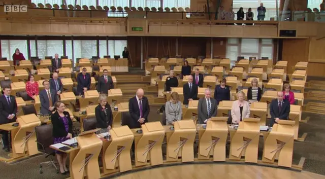 MSPs observe a minute's silence