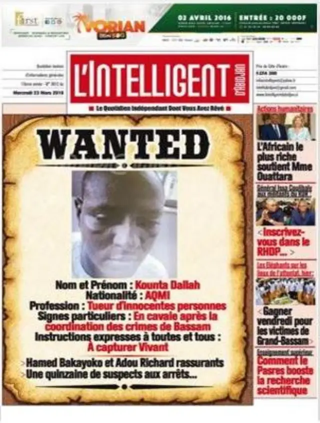 Front page of the L'Intelligent