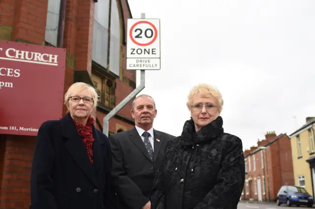 Gladys Hobson, Anne Hetherington and Norman Dick, West Park ward members