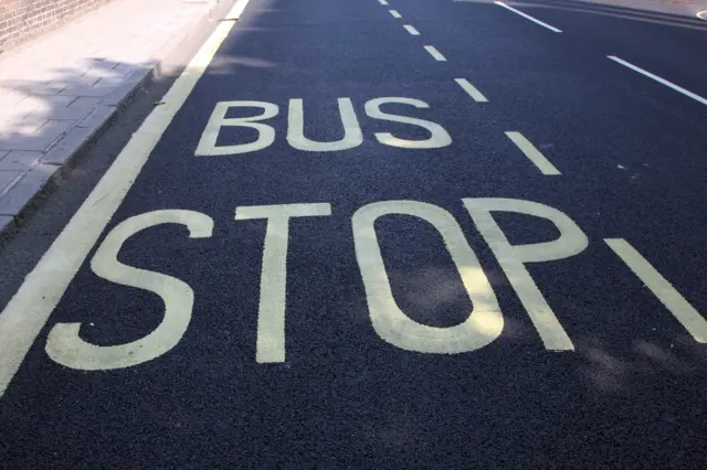 Bus stop sign