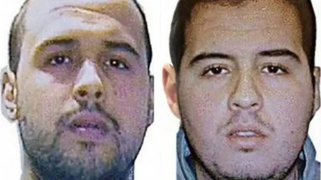 Khalid el-Bakraoui, the metro suicide bomber, and brother Brahim, one of the airport bombers