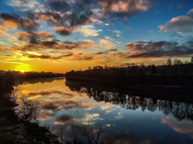 Sunset over River Tyne