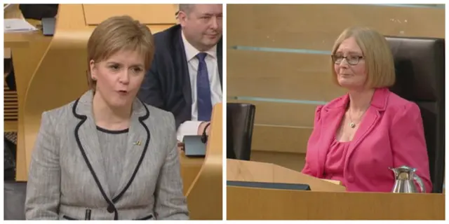 Nicola Sturgeon and Tricia Marwick