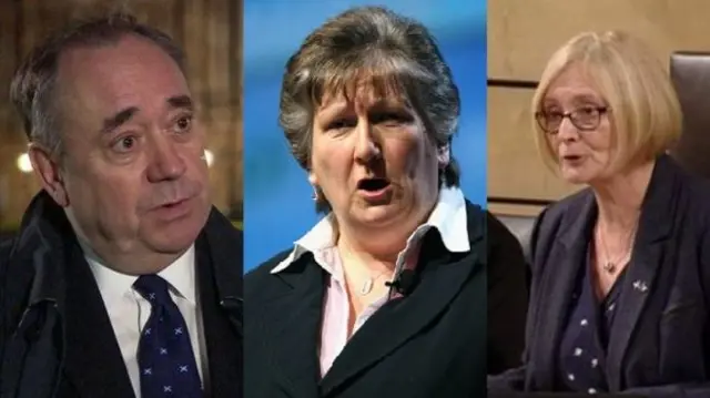 Alex Salmond, Annabelle Goldie and Tricia Marwick