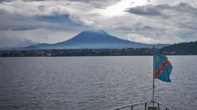 A view of Mount Nyiragongo in DR Congo