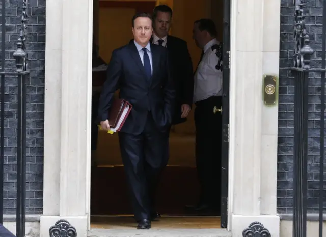 British Prime Minister David Cameron at Downing Street (23 March 2016)